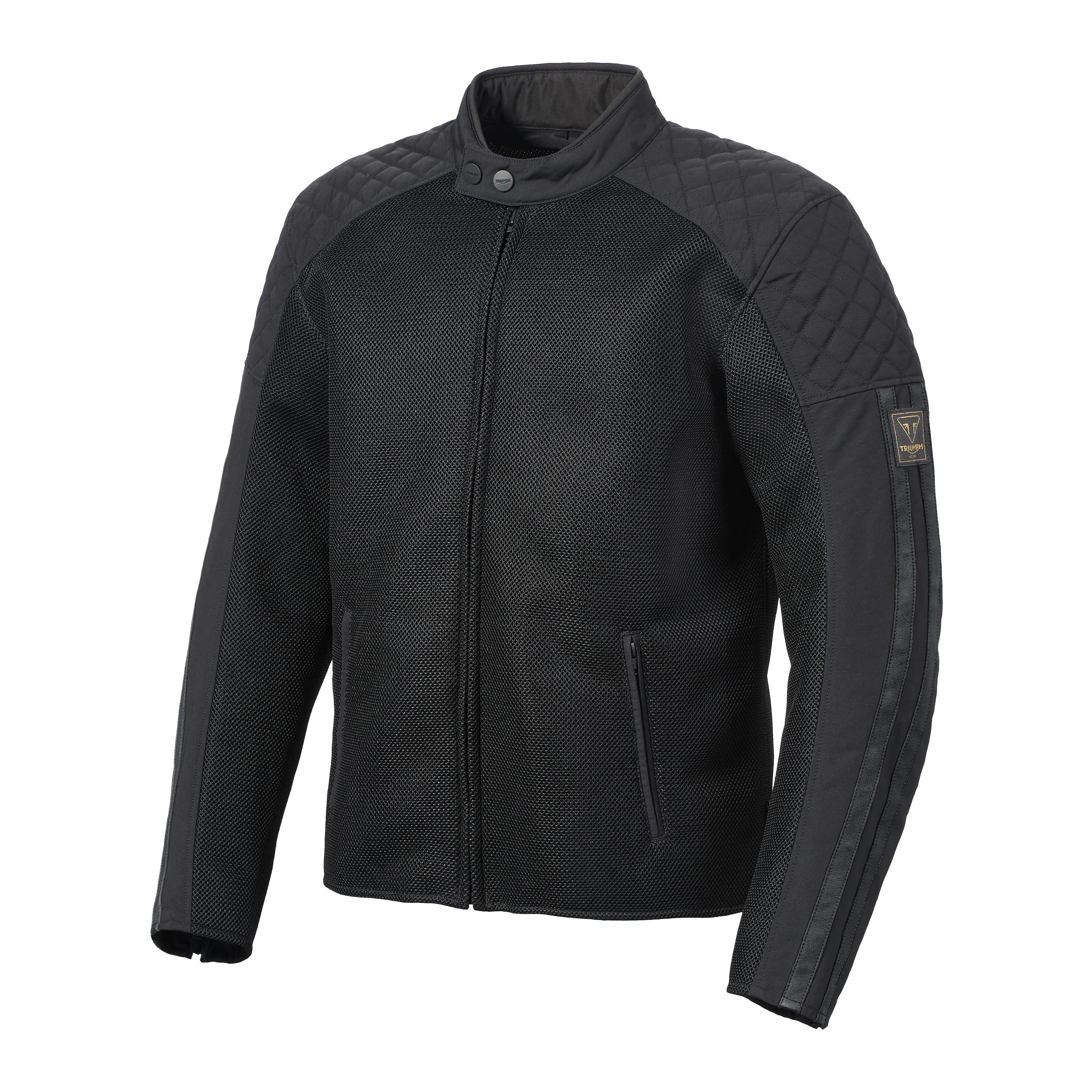 Triumph Mens Braddan Retro Mesh Jacket Black - Image 2