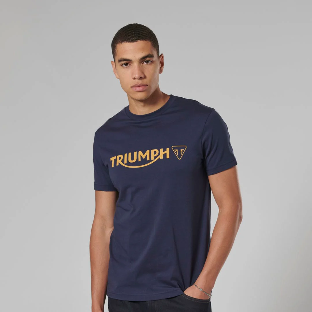 Triumph Mens Cartmel Black Iris & Gold T Shirt - Image 5