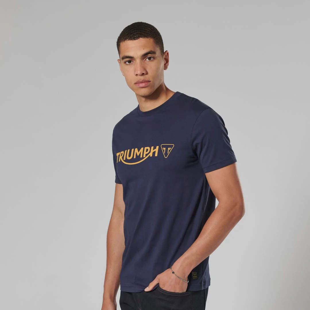 Triumph Mens Cartmel Black Iris & Gold T Shirt - Image 8