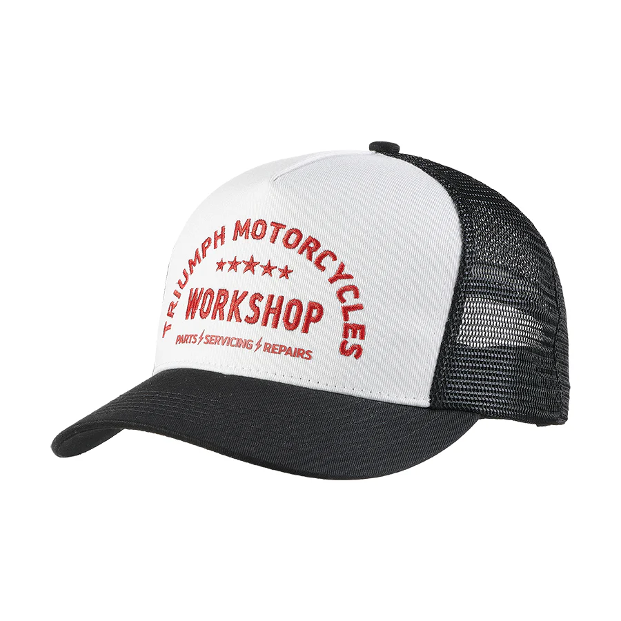 Triumph Workshop Bone & Black Trucker Baseball Cap